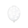Balon lateksowy Crystal Clear 30 cm - Białe Chmurki