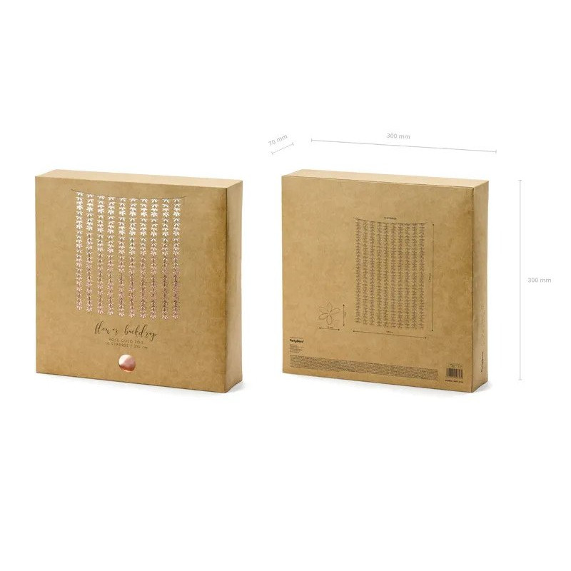 Kurtyna z kwiatów - Rose Gold - 100 x 210 cm