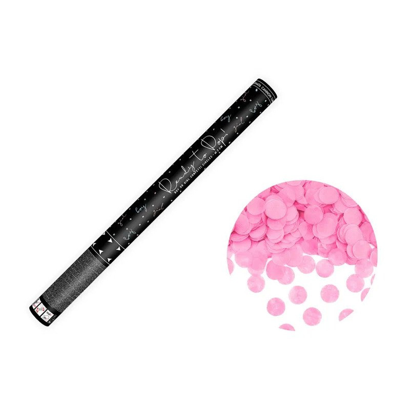 Tuba z różowym konfetti - Gender reveal party (Ready to pop) - 60 cm