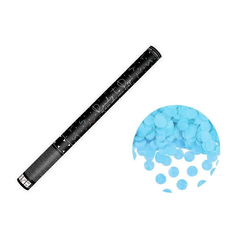 Tuba z niebieskim konfetti - Gender reveal party (Ready to pop) - 60 cm