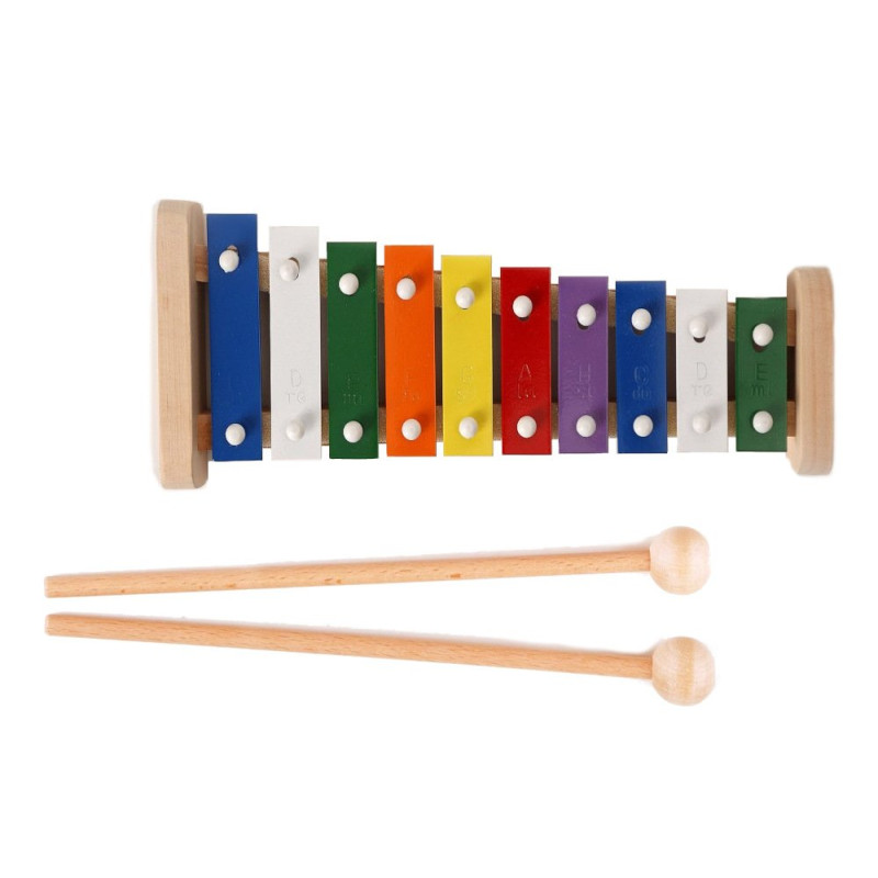 Cymbałki dla dzieci drewniane, 10 tonowe, produkowane w Polsce - Kaja X10