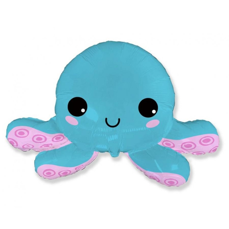 Balon foliowy Uśmiechnięta Ośmiornica - 24 cale
