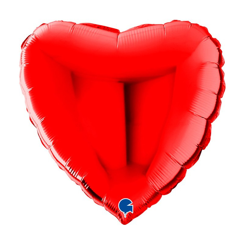 Balon foliowy Serce, 22 cale (51 cm) - czerwony