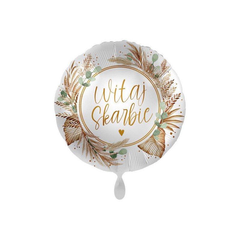 Balon na narodziny dziecka - Witaj Skarbie - 43 cm