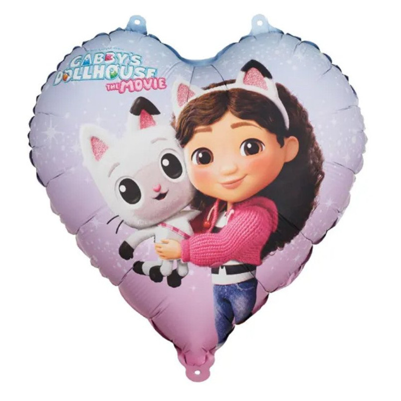Balon Serduszko Gabby's Dollhouse - Koci Domek Gabi - 45 cm