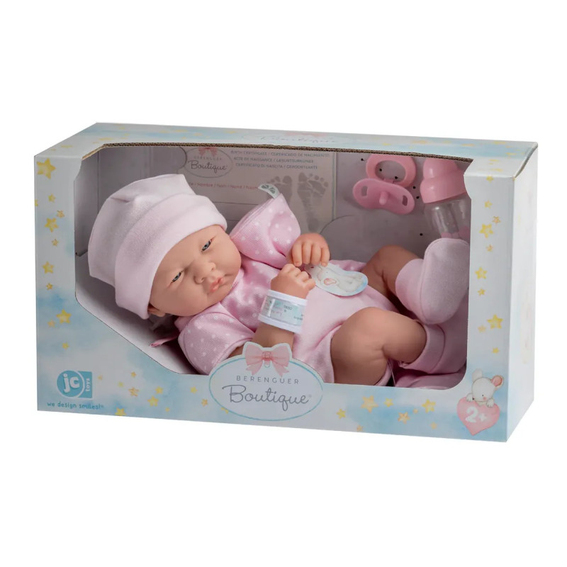 Berenguer 18541 - Lalka bobas dziewczynka zapakowana w ładne ozdobne pudełko.