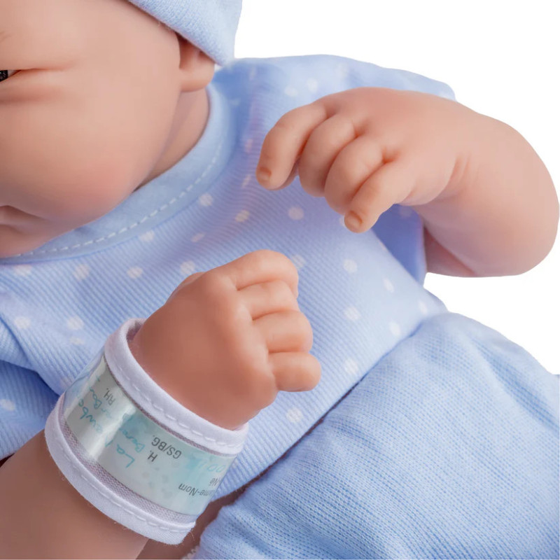 Lalka Bobas - Noworodek - chłopczyk z kocykiem 36cm