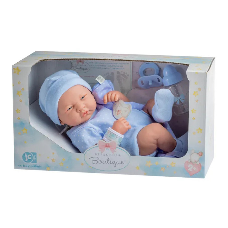 Lalka Bobas - Noworodek - chłopczyk z kocykiem 36cm