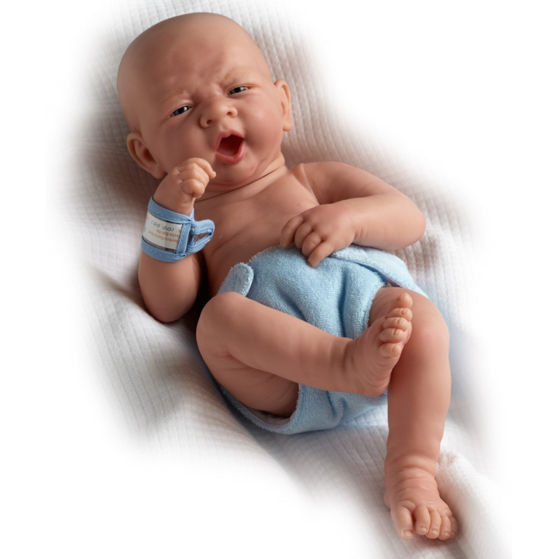 Lalka Bobas Chłopczyk - pod pieluszką ma siusiaka - Bereenguer 18504