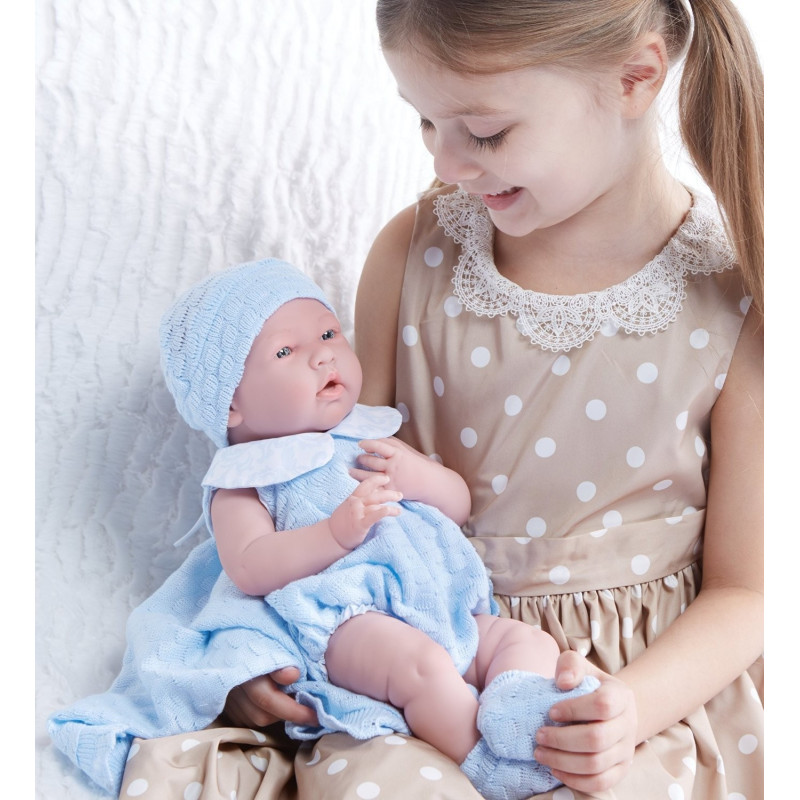 Lalka Bobas Chłopczyk - Azul - niebieskie ubranko - Berenguer 18054