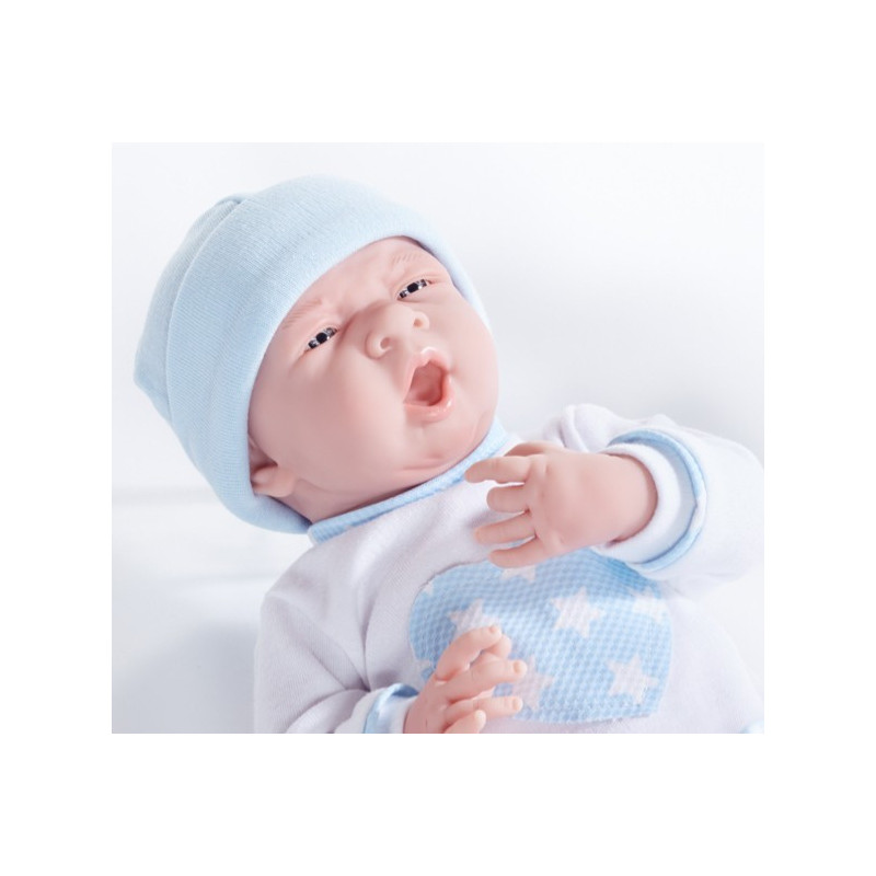Lalka La Newborn - ziewający chłopczyk, ubranko z serduszkiem