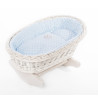 White wicker doll cradle, Petit Landau