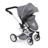 Wózek dla Lalek do 52 cm - Szary - Kombi MIKA