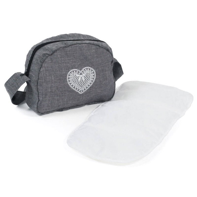 Torba na pieluchy do wózka dla lalek, jeans szary - Bayer Chic 853 76