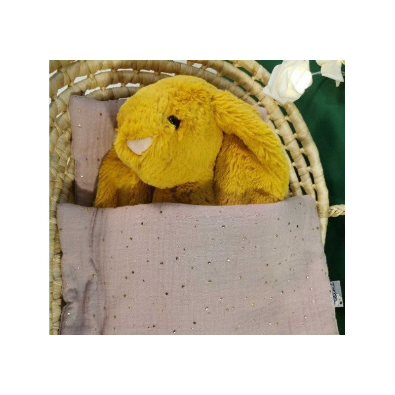 Mięciutka pościel dla laleczki, pudrowy róż