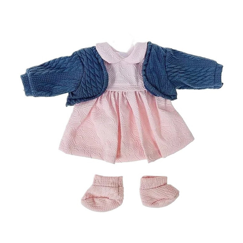 Sukienka z bolerkiem, ubranko dla lalki średniej wielkości