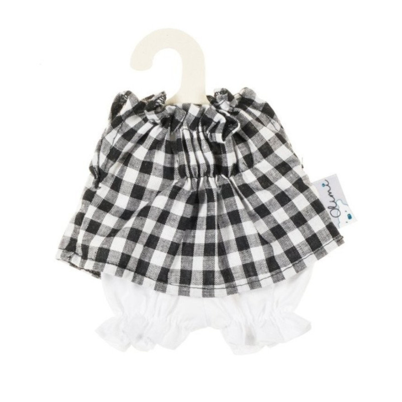 Ubranko w kratkę dla lalki 21-25cm