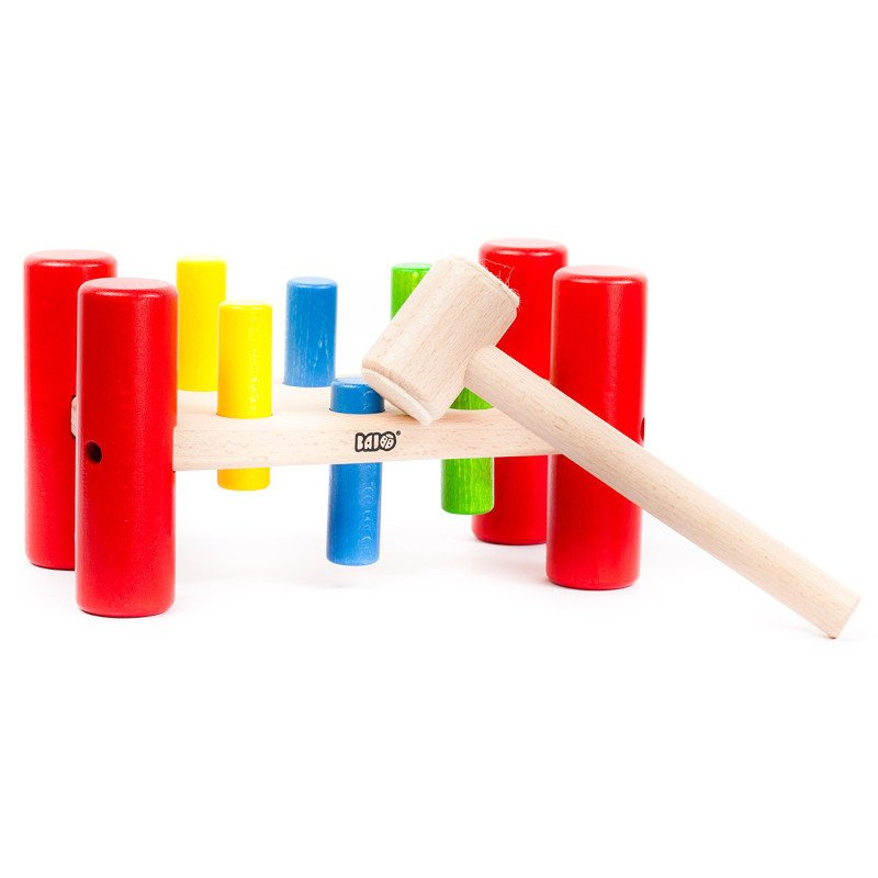 Drewniana przebijanka z młotkiem - Bajo 34710 - Polska produkcja