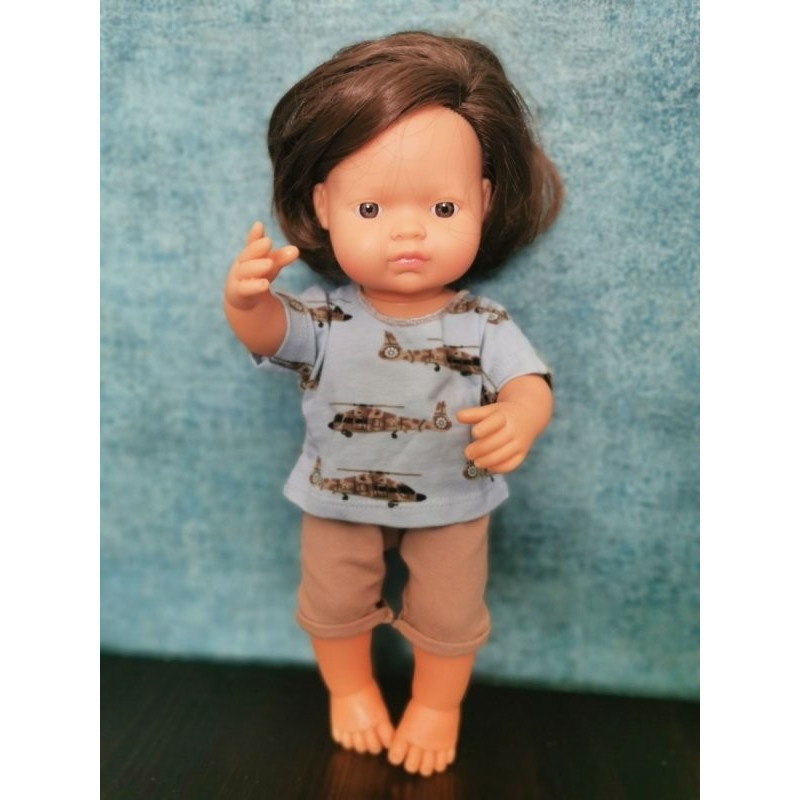 Piżamka dla lalek 36- 39cm wysokości, Helikopterki