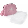 Torba do wózka dla lalek - różowa w misie - Bayer Chic 853 36