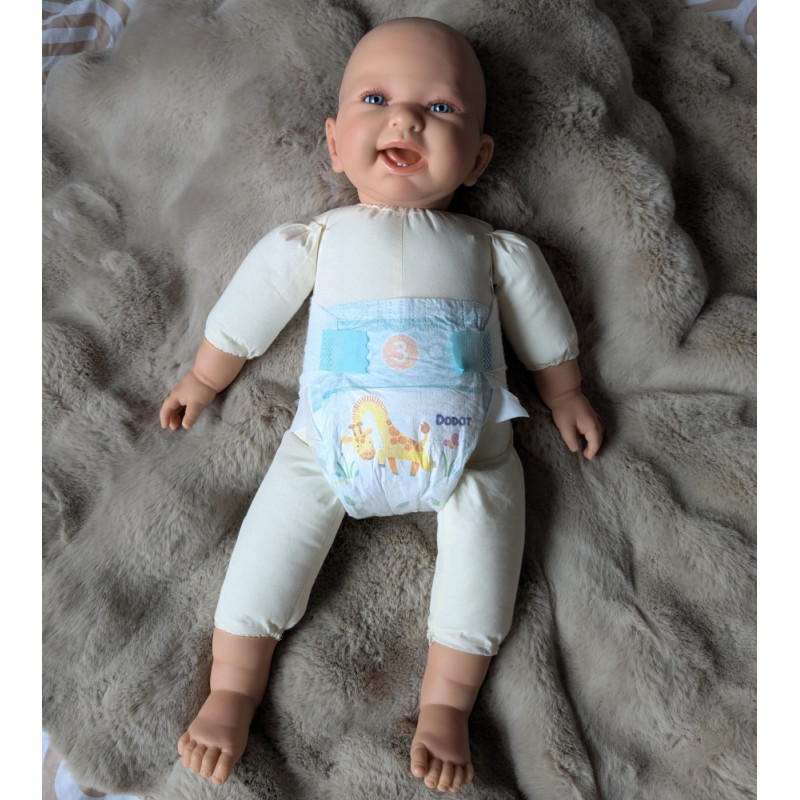 Lalka demonstracyjna, bobas w pieluszce, specjalnie dociążona, 3 kg