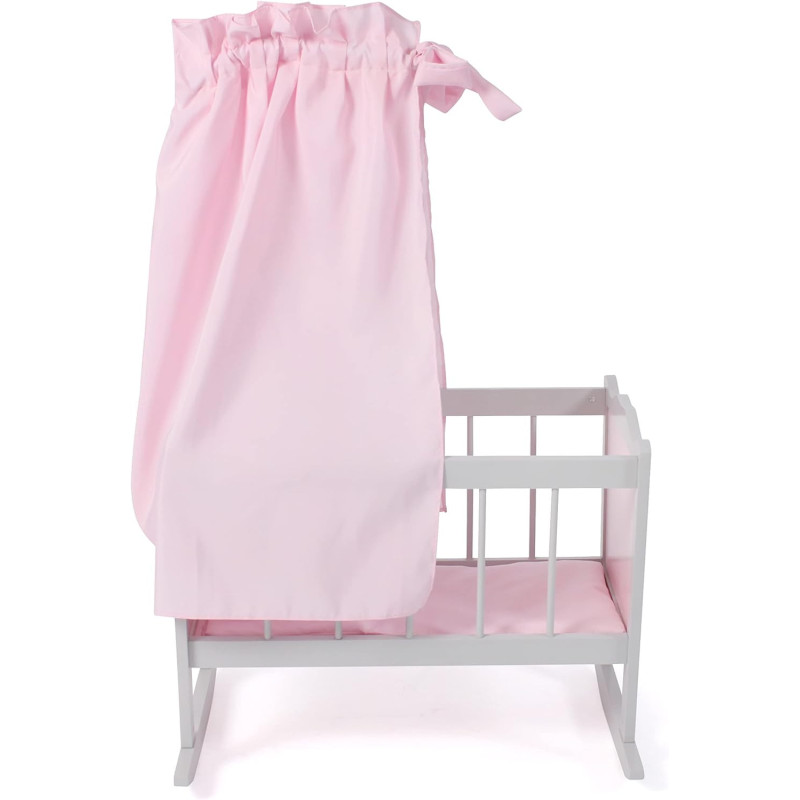 Kołyska dla lalek - różowo szara - Bayer Chic 50491