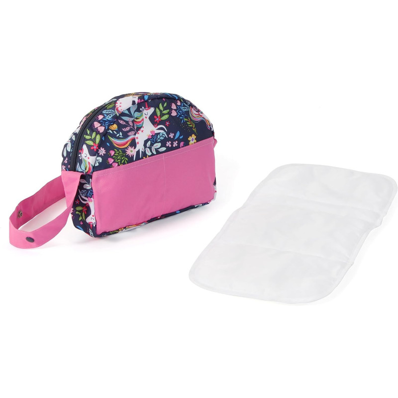 Torba do przewijania lalek, jednorożce, granatowo-różowa - Bayer Chic 853 43