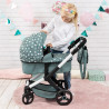 Wózek dla lalki, Xeo, zielony w gwiazdki - dla dziewczynki
