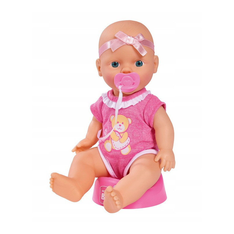Lalka new born baby, pije i siusia, nocnik w zestawie, 30 cm