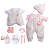 Zestaw dodatkowych ubranek dla lalki Noni z blond włoskami - Berenguer 30045