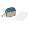 Torba do wózka dla lalek, mata do przewijania, wzór gwiazdki, turkus i beż - Bayer Chic 853 22