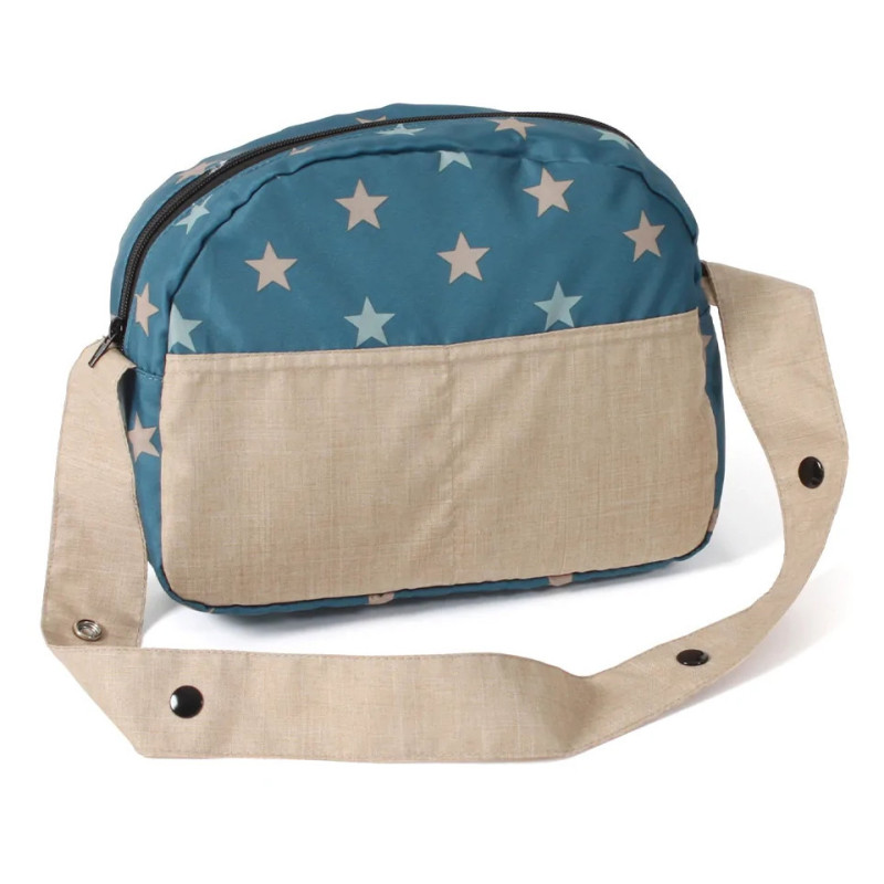 Torba do wózka dla lalek, gwiazdki, turkus i beż - Bayer Chic 853 22