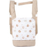 Wygodne nosidło dla lalki bobas, beżowo białe, wzór misie - Bayer Chic 783 63