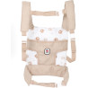 Nosidełko dla lalek bobasów - beżowo białe, w misie - Bayer Chic 783 63