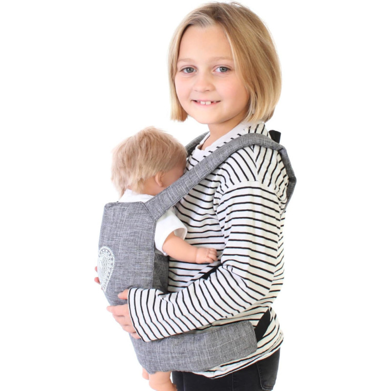 Wygodne nosidełko dla lalek bobasów, wzór serduszko - Bayer Chic 783 76