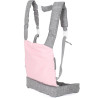 Wygodne nosidło dla lalki bobas, szaro-różowe