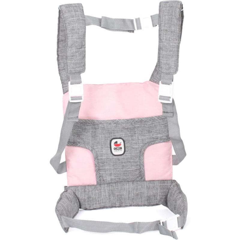 Nosidło dla lalki bobas, szaro-różowe - Bayer Chic 78315