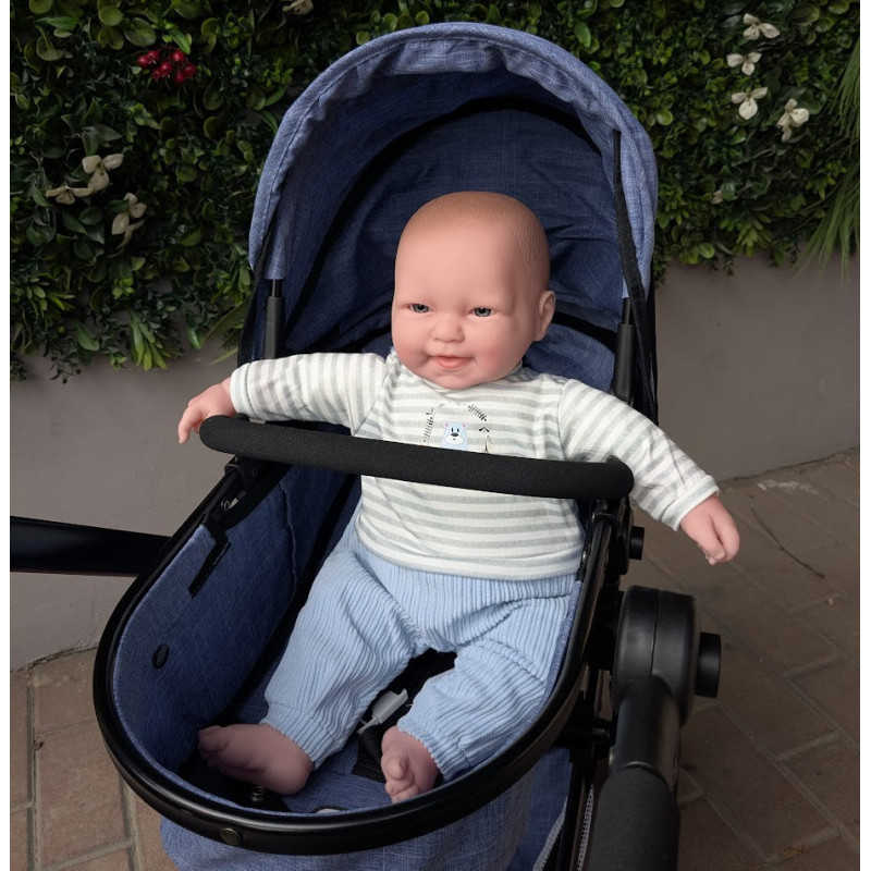 Niebieski komplet ubranek dla lalki 45cm