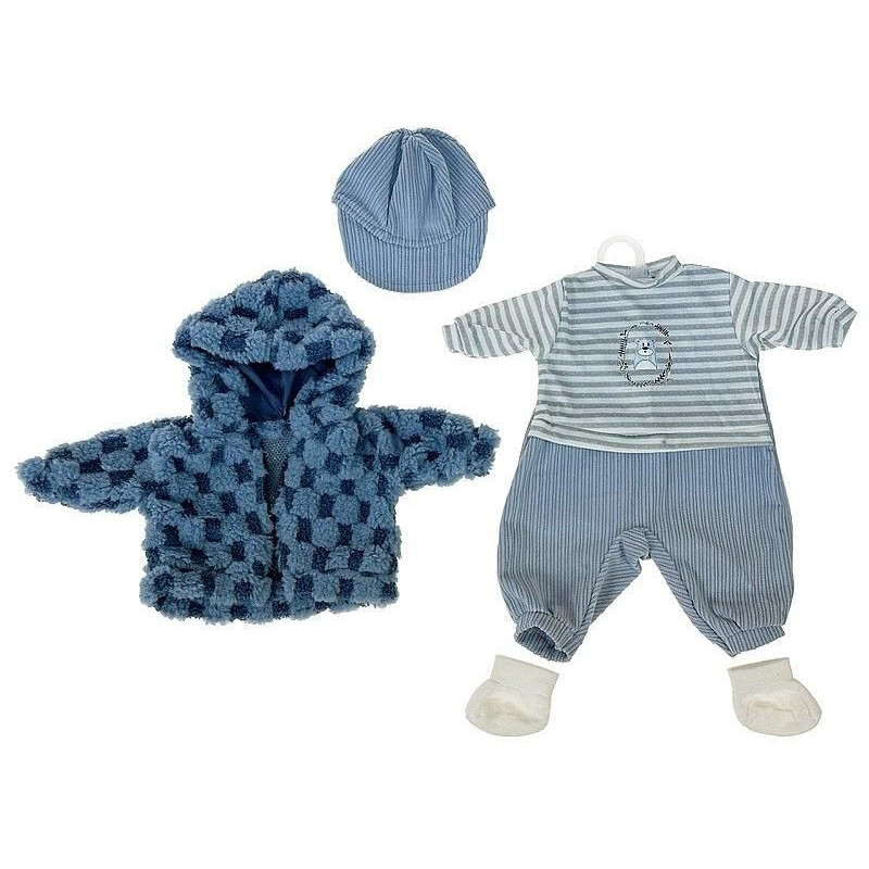 Niebieski komplet ubranek dla lalki 45cm