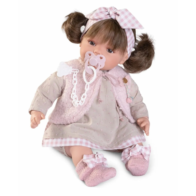 Antonio Juan 16382, lalka Beni, płacze i woła mama, tata - smoczek w zestawie