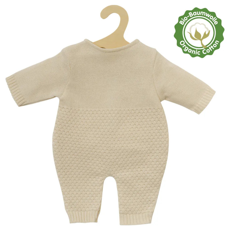 Kombinezon dla lalek, ecru, rozmiar 28-35 cm