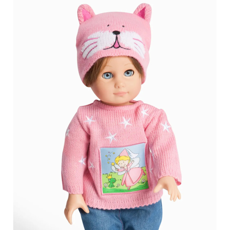 Czapeczka dla lalki w rozmiarze 28-35cm, różowa