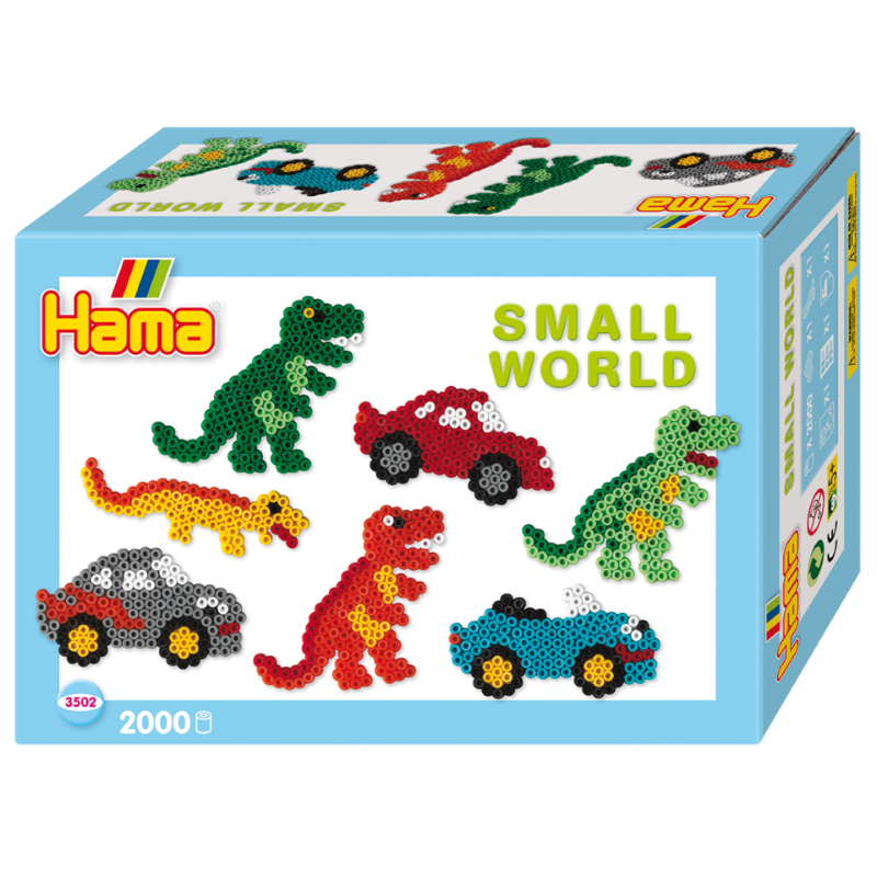 Hama 3502 - Small world - Dinozaury i Auta