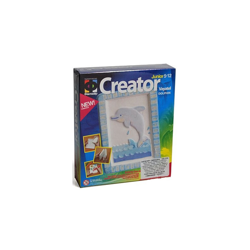 Obrazek gipsowy do malowania - Delfin - Elfmarket