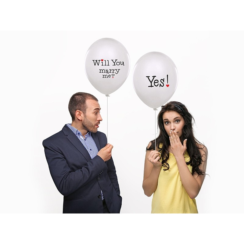 Balon lateksowy 30cm, Wiwat Młoda Para!, Crystal Clear