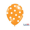 Balon lateksowy 30 cm - Kropki pastel orange