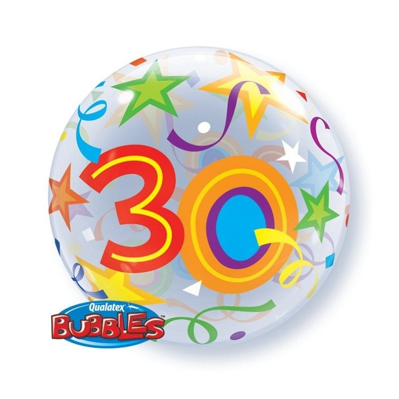 Qualatex Balon 22" 30 urodziny Okrągły jak piłka plażowa
