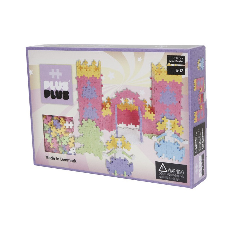 Klocki Plus Plus - Zamek księżniczki 760 el - Mini pastel