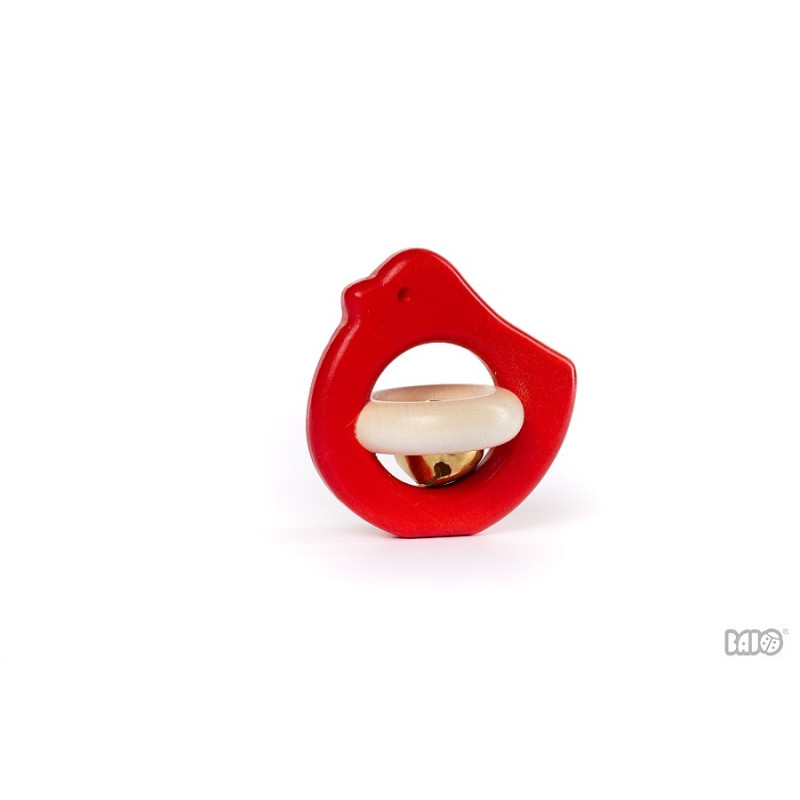 BAJO Grzechotka Ptaszek - czerwony