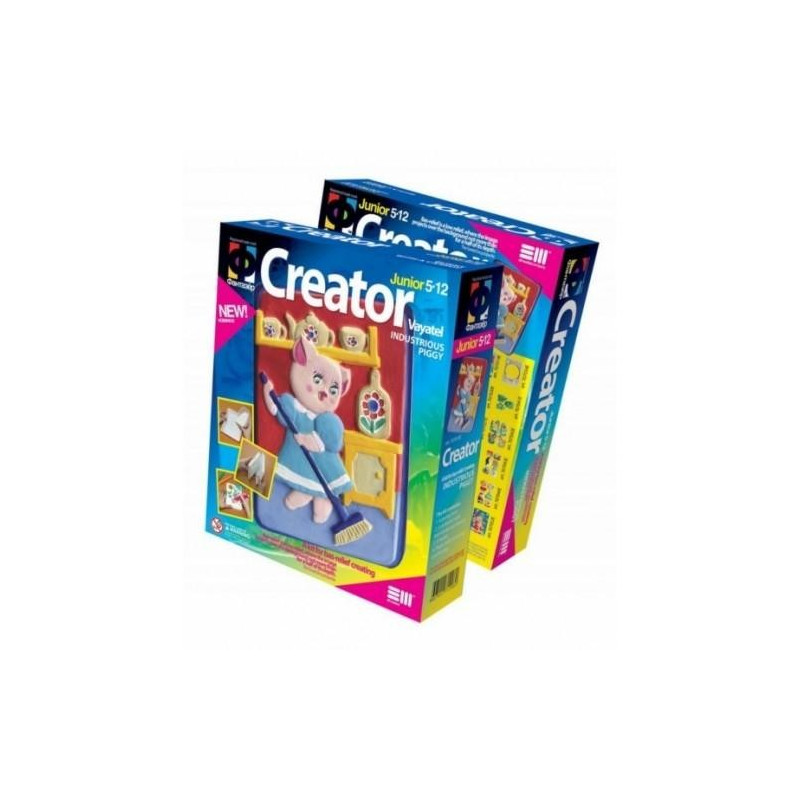 Gipsowe obrazki - Świnka pracuś - Zestaw kreatywny